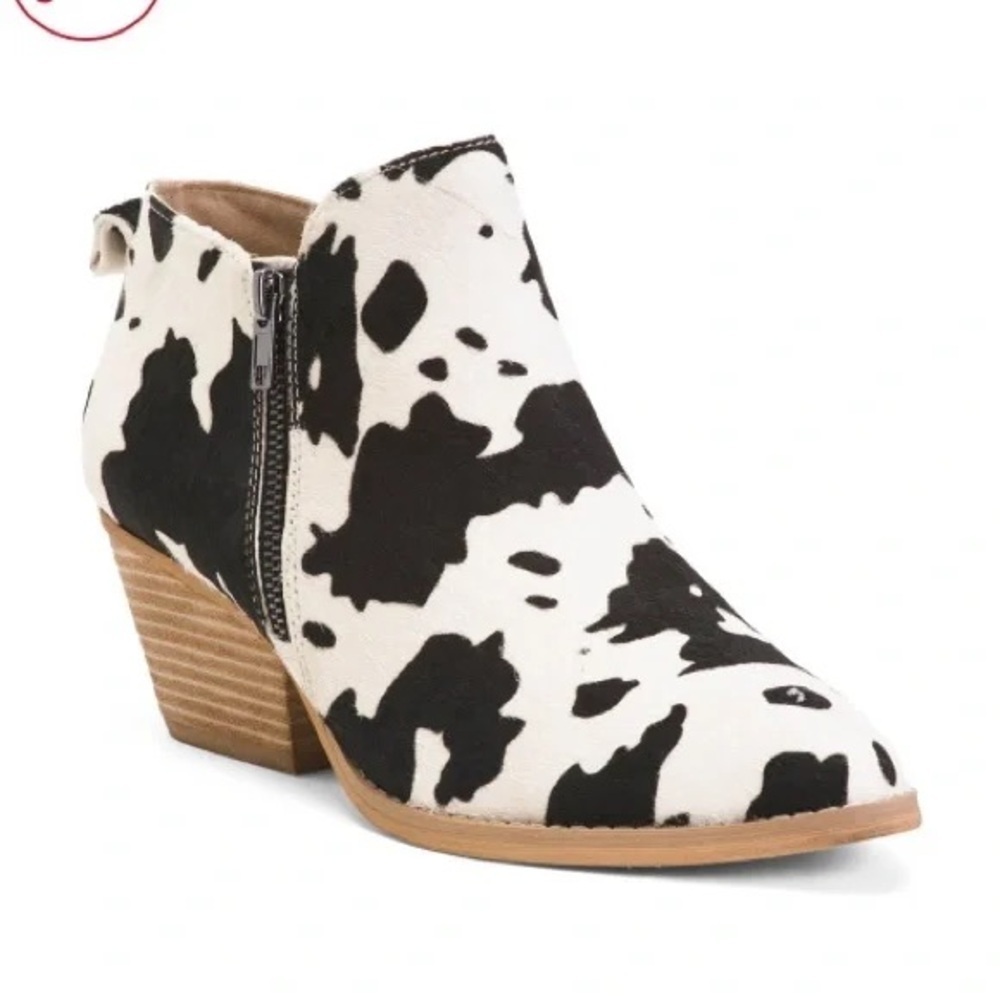 VOLATILE | Leather And Haircalf Gracemont Ankle Booties Size 8